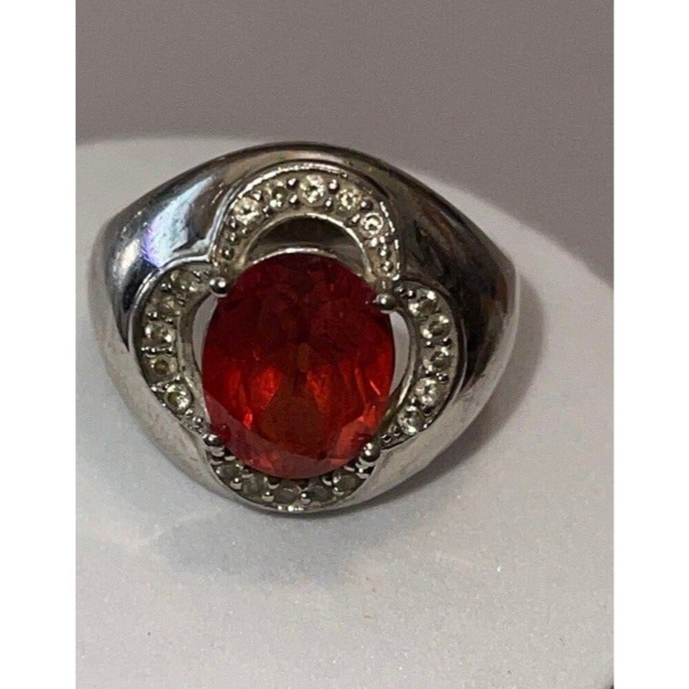 BEAUTIFUL Victoria Weick Sterling Orange Topaz Ring sz 8